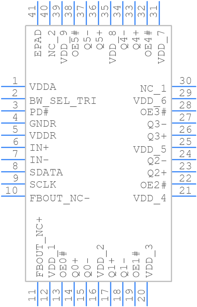 PI6CBE33063ZLAIEX - Diodes Incorporated - PCB symbol