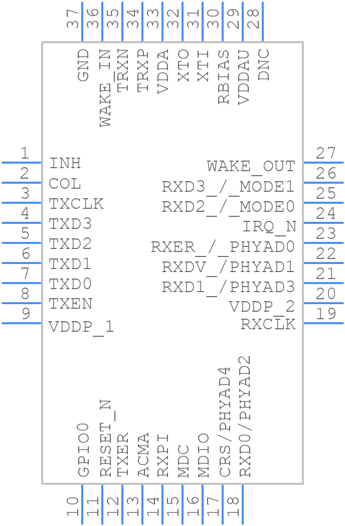 LAN8672C1-E/LNX - Microchip - PCB symbol