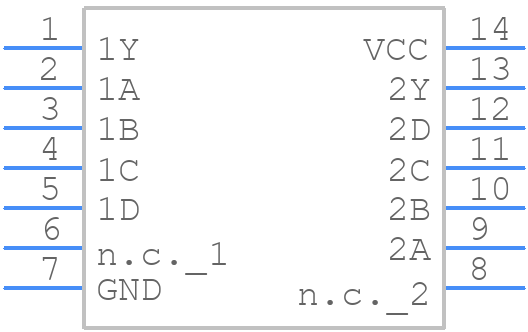 74HC4002PW-Q100,11 - Nexperia - PCB symbol