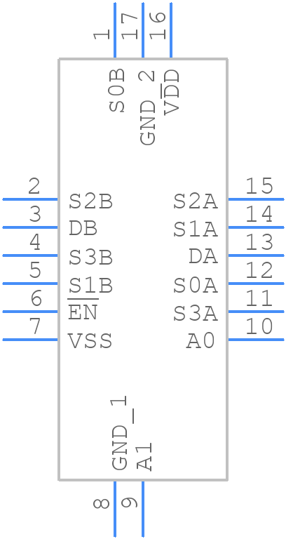 TMUX4052BQBR - Texas Instruments - PCB symbol