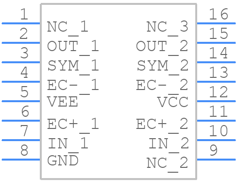 THAT2162Q16-U - THAT CORPORATION - PCB symbol