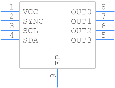 LP5812ADSDR - Texas Instruments - PCB symbol