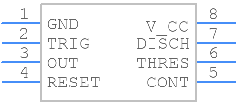 NE555DRG3 - Texas Instruments - PCB symbol