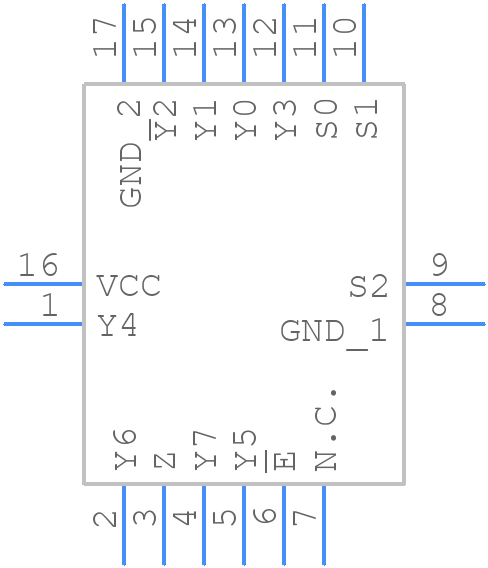 NMUX1308BQ-Q100X - Nexperia - PCB symbol