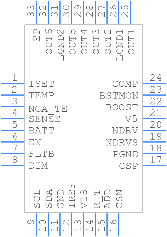 MAX25561ATJ/VY+T - Analog Devices - PCB symbol