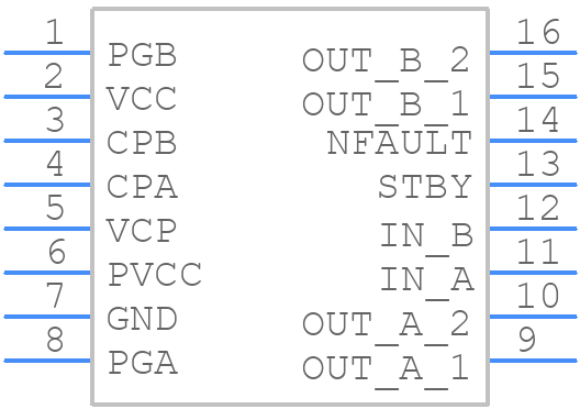 AM2908 - Amtek Semiconductors - PCB symbol