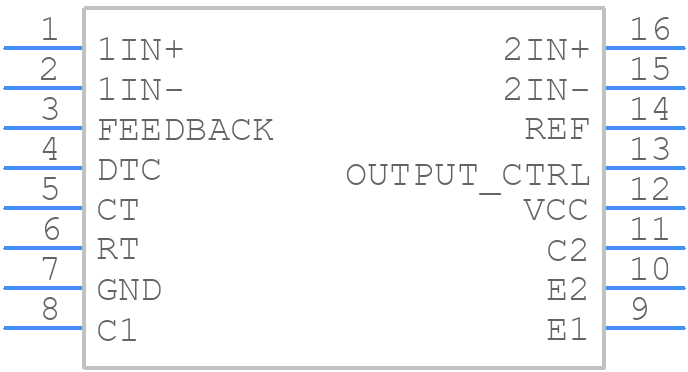 TL494CD - Texas Instruments - PCB symbol