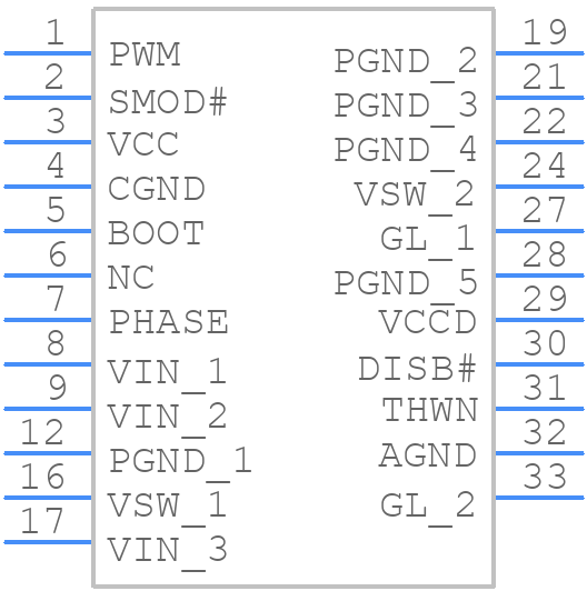 NCP402045MNTWG - onsemi - PCB symbol