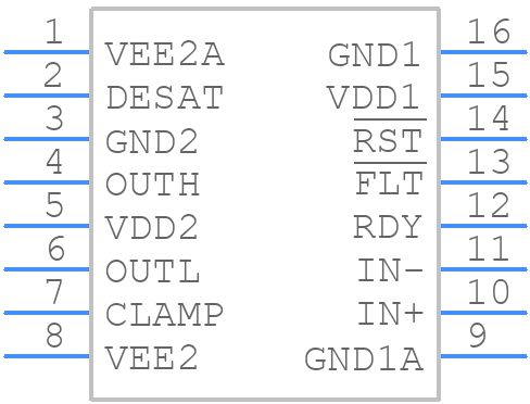 NCV57100DWR2G - onsemi - PCB symbol
