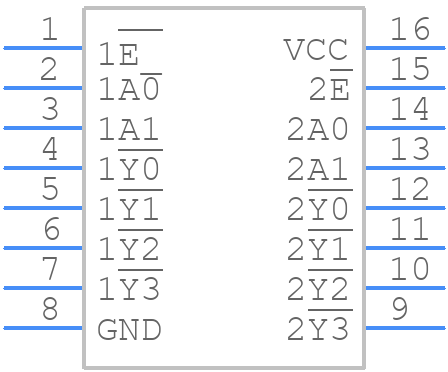 74LVC139PW-Q100J - Nexperia - PCB symbol