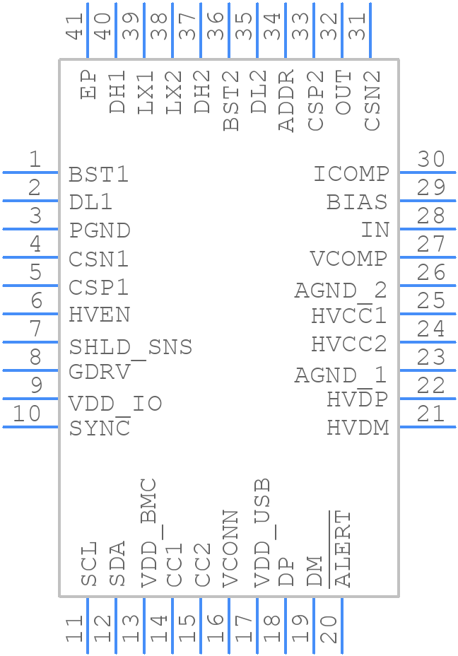 MAX25432BATLM/V+T - Analog Devices - PCB symbol