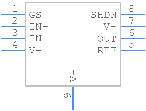 INA351CDSIDSGR - Texas Instruments - PCB symbol