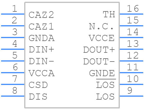 MAX3645ESE+ - Analog Devices - PCB symbol
