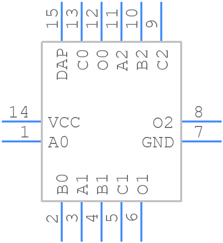 74LCX11BQX - onsemi - PCB symbol