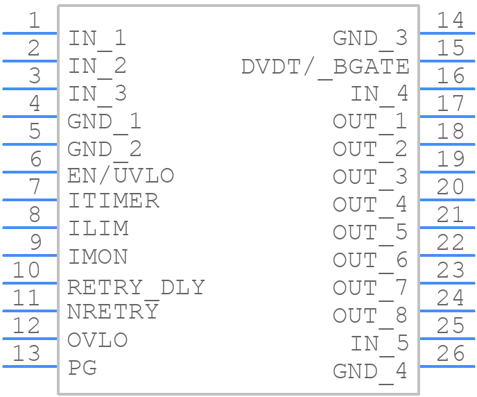TPS259830LNRGER - Texas Instruments - PCB symbol