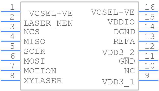 ADNS-7530 - Avago Technologies - PCB symbol