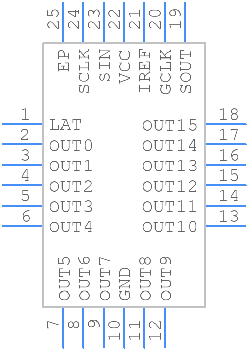 TLC6948RGER - Texas Instruments - PCB symbol