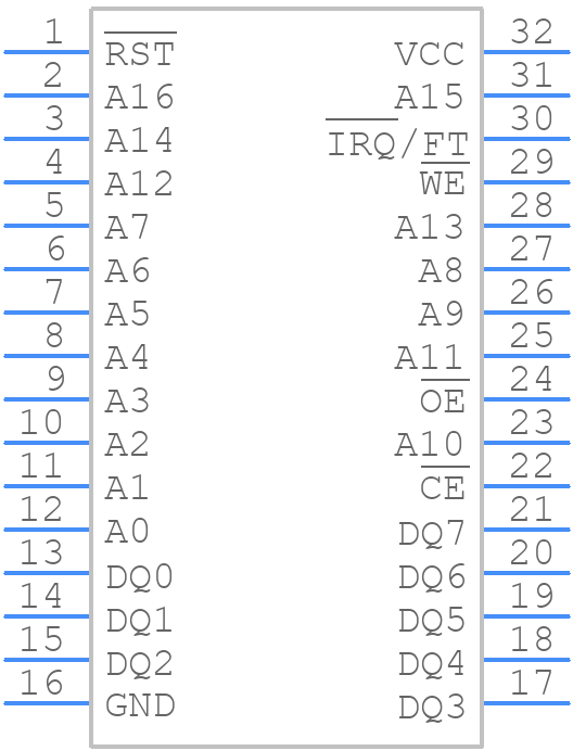 DS1556W-120IND+ - Analog Devices - PCB symbol
