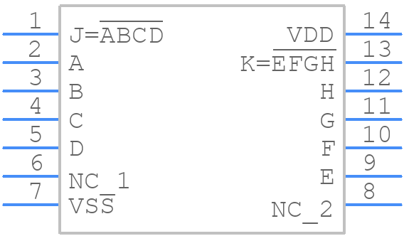 CD4012BMG4 - Texas Instruments - PCB symbol