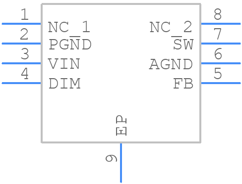 LM3410XMYX/NOPB - Texas Instruments - PCB symbol