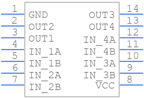 DS8640N - Texas Instruments - PCB symbol