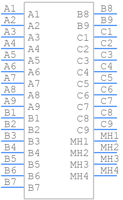 UEA11123-MHD1-4F - Foxconn - PCB symbol