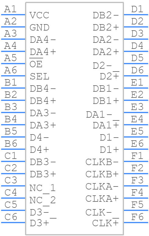 PI3WVR646GEEX - Diodes Incorporated - PCB symbol