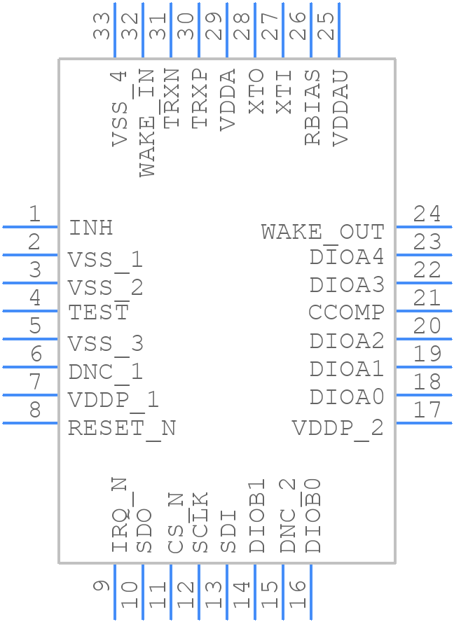LAN8651B1T-E/LMX - Microchip - PCB symbol
