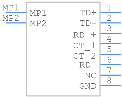 MTJ-88TX1-FS-M4T-SMT - Adam Tech - PCB symbol