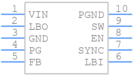 TPS62050DGSG4 - Texas Instruments - PCB symbol