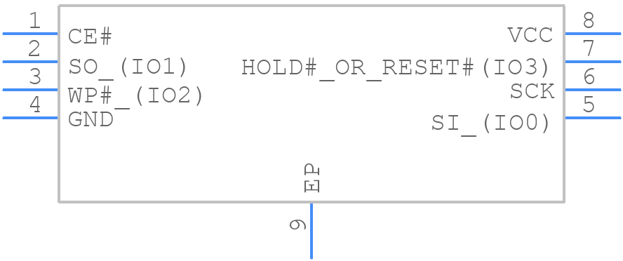 IS25LP512M-JLLE - Integrated Silicon Solution Inc. - PCB symbol