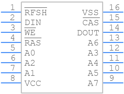 MB8265A-15P - Ramxeed - PCB symbol