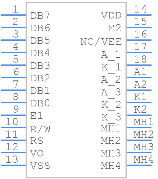 WH4004A - Winstar - PCB symbol