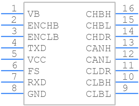 NCV7390DB0R2G - onsemi - PCB symbol