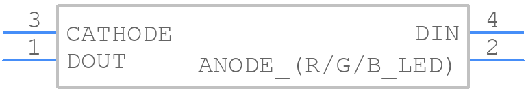 WS2812D-F5 - Worldsemi - PCB symbol