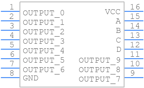 MM74C42N - Texas Instruments - PCB symbol