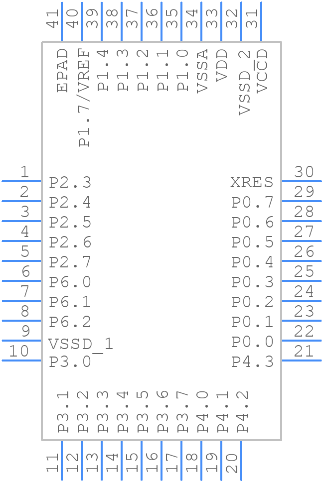 CY8C4147LQS-S263T - Infineon - PCB symbol