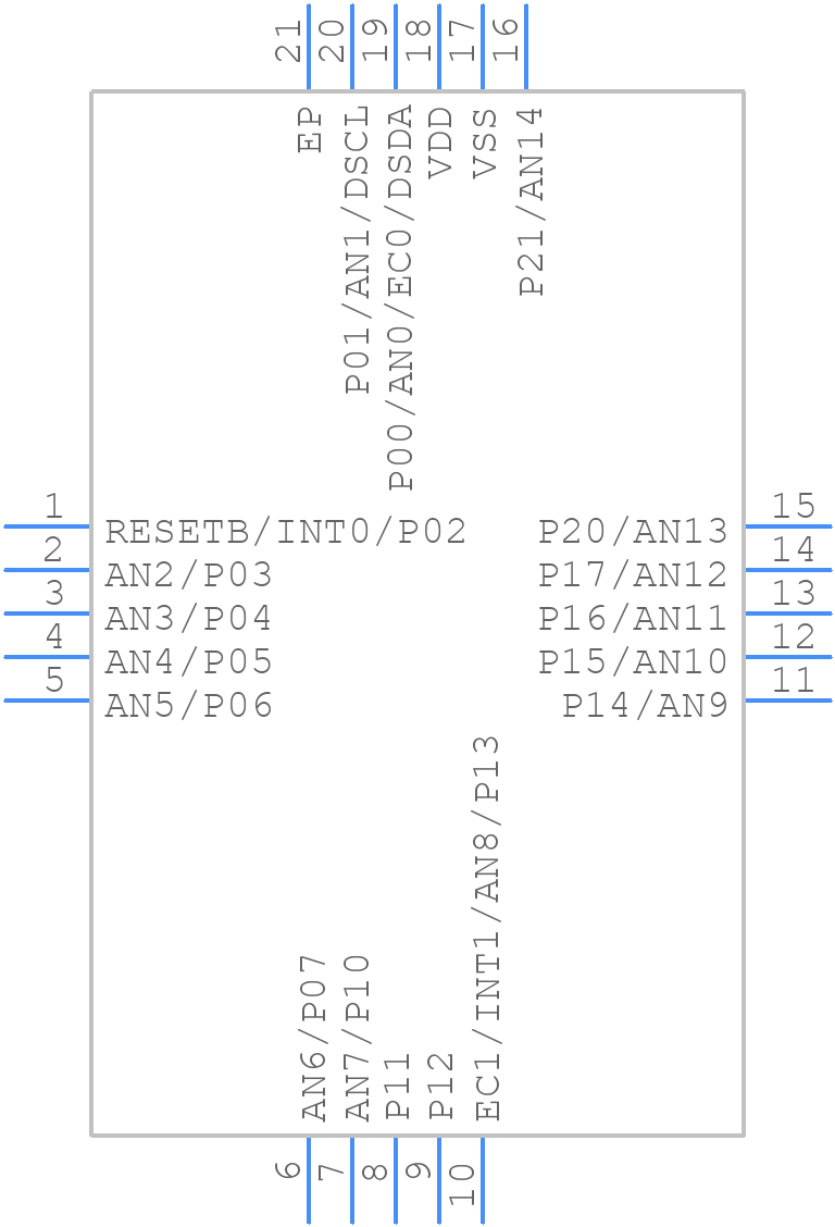 MC96F1206USBN - ABOV - PCB symbol
