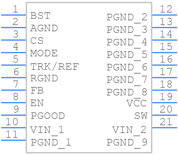 MPQ8633B-HGLE-P - Monolithic Power Systems (MPS) - PCB symbol