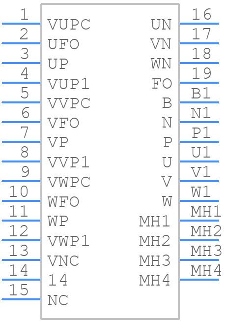 PM50CL1A120 - Mitsubishi - PCB symbol
