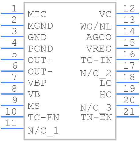 RHYTHM R3110 - onsemi - PCB symbol