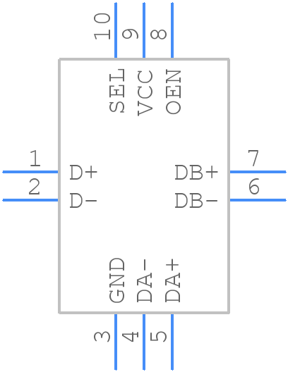 TMUXHS221LVNKGR - Texas Instruments - PCB symbol