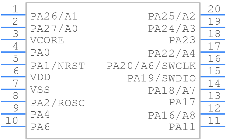 MSPM0L1306TDGS20R - Texas Instruments - PCB symbol