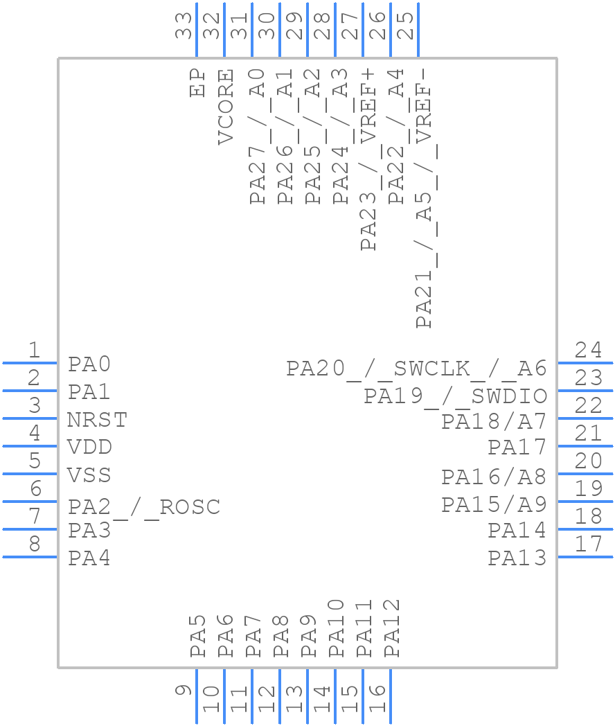 MSPM0L1306SRHBR - Texas Instruments - PCB symbol