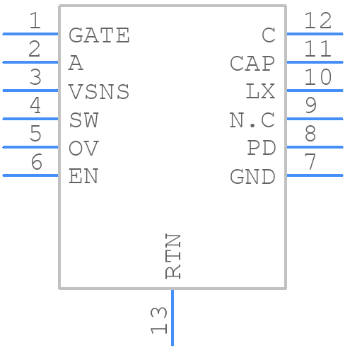 LM74722QDRRRQ1 - Texas Instruments - PCB symbol