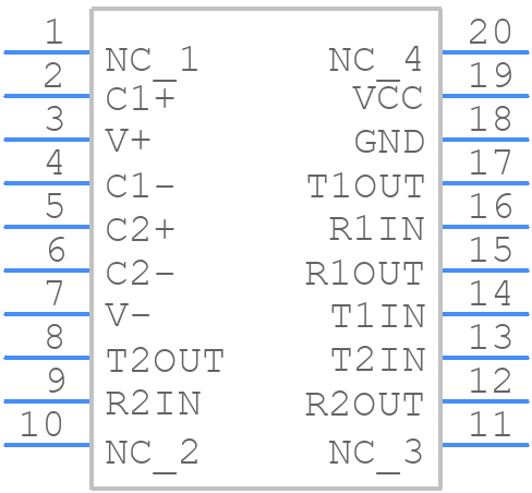 ICL3232ECV-20Z - Renesas Electronics - PCB symbol