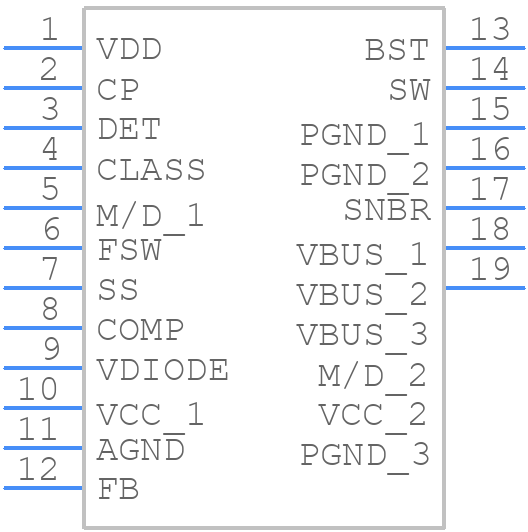 MP8017GL-Z - Monolithic Power Systems (MPS) - PCB symbol