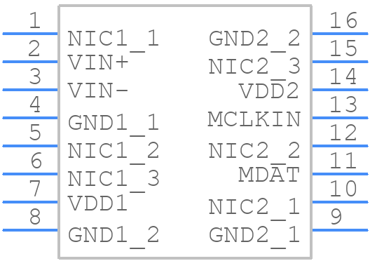 ADUM7702BRWZ - Analog Devices - PCB symbol