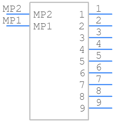 DF52-9S-0.8H - Hirose - PCB symbol