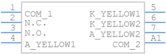 5511MBLKYELYEL - E-Switch - PCB symbol